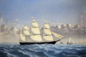 Clipper Ship 'Golden West' of Boston, Outward Bound by William Bradford