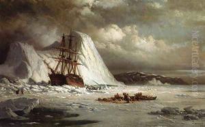 Icebound Ship c. 1880 by William Bradford
