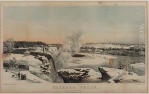 Niagara Falls, In The Winter Of 1855-56, From The New York Side (see Norton P. 108) by Whitefield, Edwin