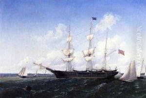 Whaling Bark 'J. D. Thompson' of New Bedford by William Bradford