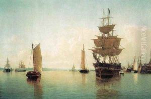 East River Off Lowr Manhattan by William Bradford