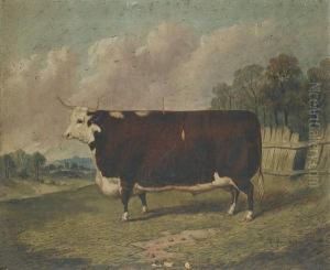 A Prize Cow In A Landscape by Richard Whitford