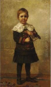Portrait Of A Young Boy With French Horn by Sarah Whitman