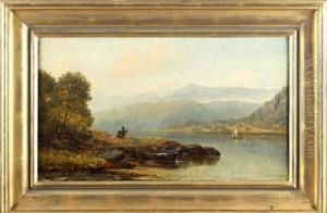 Highland Lake Scene by Harry Armstrong Whittle