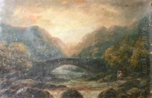 Stenbro I Solnedgang by Harry Armstrong Whittle
