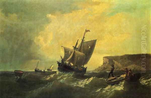 Fishermen in an Approaching Storm - view 1