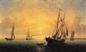 The Schooner 'Jane' of Bath, Maine by William Bradford