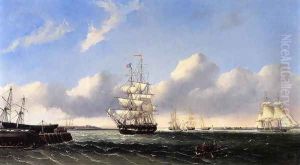 The Port of New Bedford from Crow Island by William Bradford