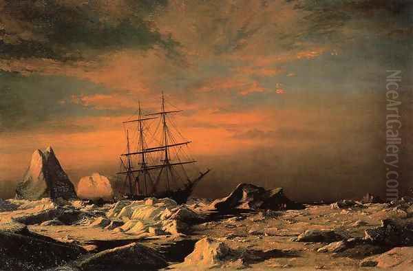 The 'Panther' among the Icebergs in Melville Bay - view 1