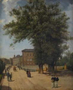 Utsikt Fran Skeppsholmen Mot Grand Hotel - Stockholm by Axel Leopold Wiberg