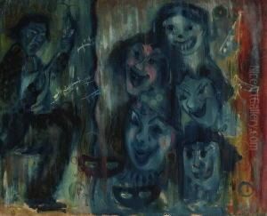 Masken. 1925 by Erich Wichman