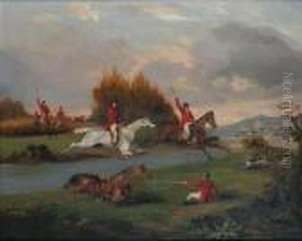 Clearing The Hedge, The Hunt In Full Cry - view 1