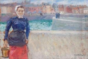 Femme Devant Un Port Femme Devant Un Port