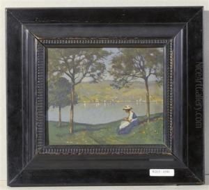 Rast Am See. by Fritz Widmann