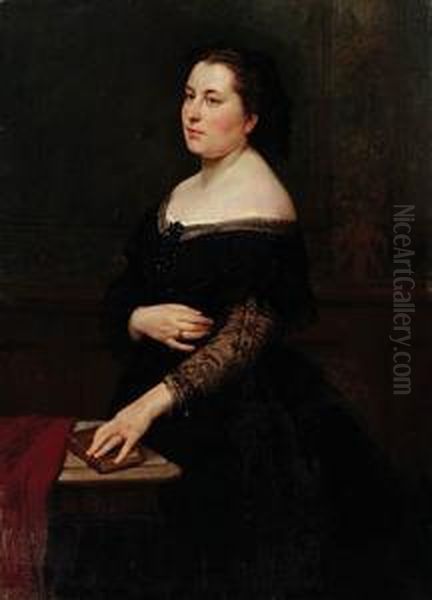 Portret Kobiety Z Modlitewnikiem 1864 R. - view 1
