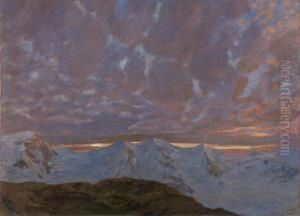 Gebirgslandschaft (piz Palu) by Hans Beat Wieland