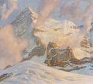 Winternachmittag Auf Der Kleinen Scheidegg by Hans Beat Wieland