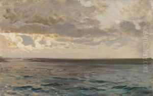 Kuste Vor Capri Im Abendlicht by Manuel Wielandt