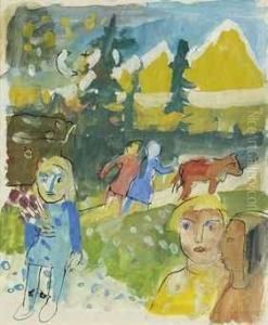 Studie Zu 'alles Bluht' by Walter Kurt Wiemken