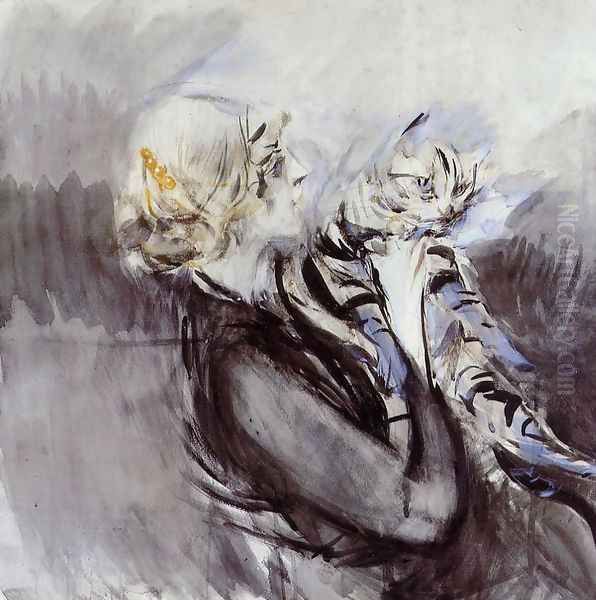 A Lady With A Cat - view 1