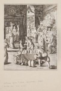 Das Mahl. 17th Cent by Anthonie Wierx Wierix