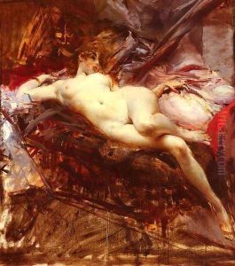Reclining Nude III by Giovanni Boldini