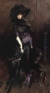 Portrait of Marchesa Luisa Casati with a greyhound 1908 by Giovanni Boldini