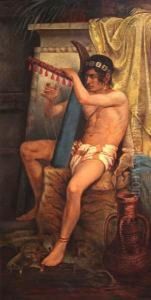 David Playing The Harp
