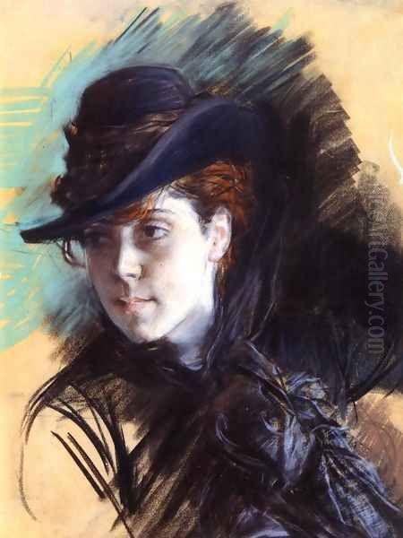 Girl In A Black Hat - view 1