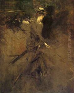 En Promenade by Giovanni Boldini