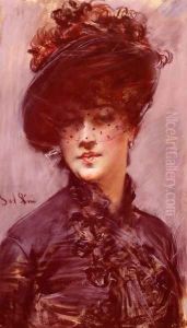 La Femme Au Chapeau Noir by Giovanni Boldini