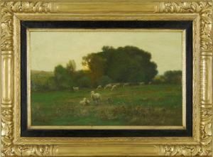 Sheep In A Meadow by John Carleton Wiggins