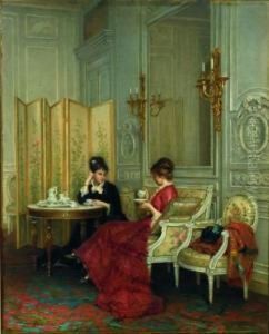 Ladies At Tea by Moses Wight