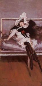 Portrait Of Giovinetta Errazuriz by Giovanni Boldini