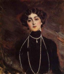 Portrait Of Lina Cavalieri by Giovanni Boldini