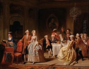 Party In Aninterior by Petrus Theodorus Wijngaerdt