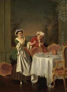 Two Genrepieces by Petrus Theodorus Wijngaerdt