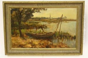 Vissersbootje Aan De Waterkant by Jan Hillebrand Wijsmuller