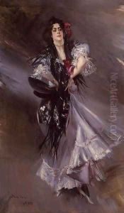 Portrait Of Anita De La Ferie The Spanish Dancer by Giovanni Boldini