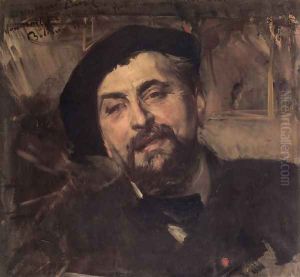 Portrait Of The Artist Ernest Ange Duez