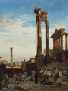 Figures At The Forum, Rome by Christian Wilberg