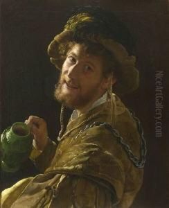 Landsknecht Mit Weinkrug.