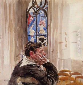 Portrait Of A Man In Church