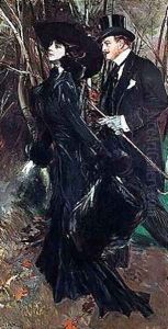Walking in the Bois de Boulogne by Giovanni Boldini
