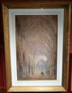 Interior Of A Cathedral by Charles Wild