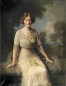 Portrait Of Miss Genevieve Power, Daughter Of R. Power Of Boston, Mass by Frank Percy Wild
