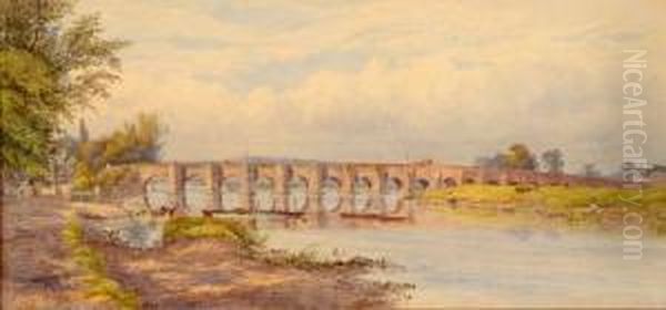 Extensive View Of River And Environs At Trent Bridge - view 1