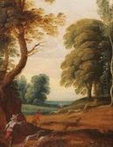 Hertenjacht. by Jan Wildens