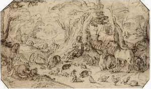 Orpheus Charming The Animals by Jan Wildens