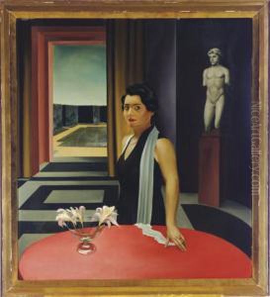 Portrait Of Gustava Landerer In A Classical Interior - view 1